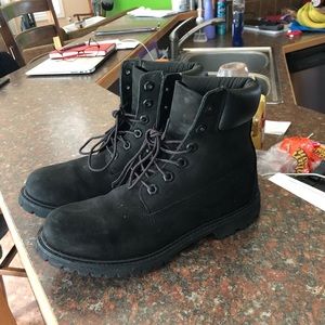 All Black Timberland Boots